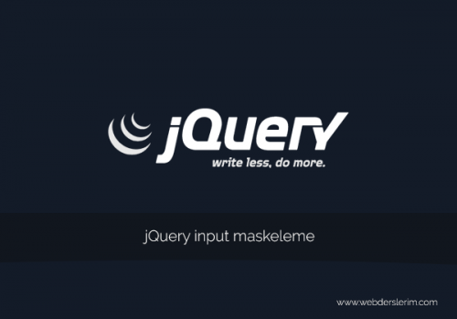 jQuery input maskeleme